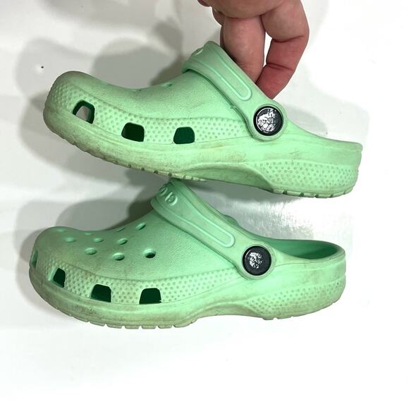 Mint Green CROCS classic Clogs shoes child 10 - Picture 5 of 6